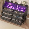 Aheaplus 6 Drawers Dresser with Charge Station and LED Light, Closet Organizer for Bedroom - 2 of 4