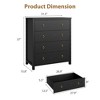4-Drawer Dresser for Bedroom, White Modern Tall Chest of Drawers - Storage Dresser with Anti-Tip Design - 2 of 4