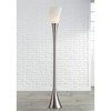 Possini Euro Design Piazza Modern Torchiere Floor Lamp 72 1/2" Tall Brushed Nickel Metal Frosted White Glass Shade for Living Room Bedroom Office Home - 2 of 4