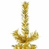 vidaXL Christmas Tree Decoration Slim Artificial Half Xmas Tree with Stand - Gold 82.7" - 4 of 4