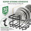 Aoibox 3-Pack Shower Caddy with Soap Holder, Adhesive Rustproof No-Drill Sturdy Shower Organizer Shelves Rack Storage for Smooth Wall Glass Tile,Black - 3 of 4
