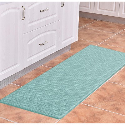 Home Mart Goods Light Blue Comfort Anti-Fatigue Plush Waterproof Non-slip Runner Mat - 18"x59"