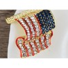 Anna-Kaci Crystal Rhinestone 4th of July American USA Flag Patriotic Pin Brooch - 3 of 4
