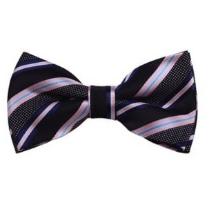 Men's Stripe Color 2.75 W And 4.75 L Inch Pre-Tied adjustable Bow Ties - 1 of 3