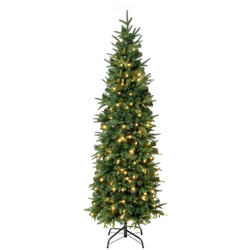 National Tree Company First Traditions Pre-Lit LED Slim Duxbury Artificial Christmas Tree Warm White Lights - image 1 of 3