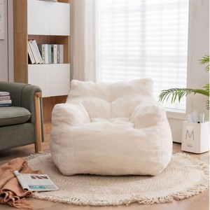 Bean Bag Chair Modern Tufted Memory Foam with Ergonomic Backrest for Living Room 37in Wide-3irtyhousy - 1 of 4