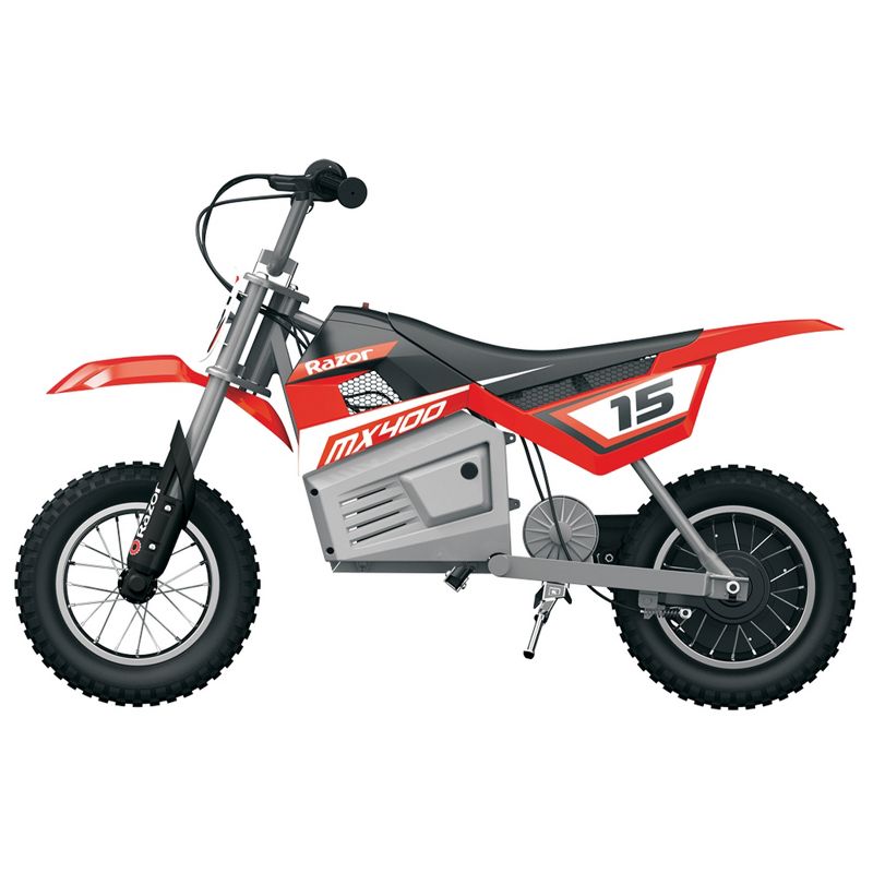 Razor MX400 Dirt Rocket 24V Electric Toy Motocross Motorcycle Dirt Bike, Red, 2 of 7