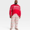 Men's "Snow Days" Fair Isle Holiday Matching Family Sweater - Wondershop™ Red - 3 of 4
