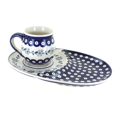 Blue Rose Polish Pottery Georgia Blue Muffin Pan : Target