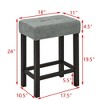 DSVIMOY Counter and Bar Stool Set Bar Table with Power Outlet and 3 Upholstered Stools for Dining Room, Black, 64"*25"*7.8" - 3 of 4