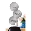 Wall Pops!  Dry Erase Board Circle Decals 13" 6ct - Silver - image 3 of 3