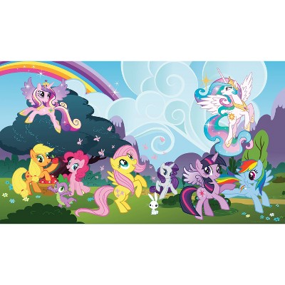 6'x10.5' XL My Little Pony Ponyville Chair Rail Prepasted Mural Ultra Strippable - RoomMates