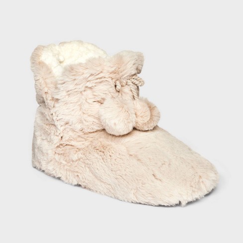 Womens fur boots with pom clearance poms