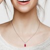 EVERLY JEWELRY | Sterling Silver Pendant with Gemstone and Created Gemstone – Multiple Stone Options - 4 of 4