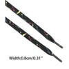 INSPIRE CHIC Flat Colorful Speckled Ink Shoestring Print Shoe Laces for Sneakers 2 Pairs - 3 of 4