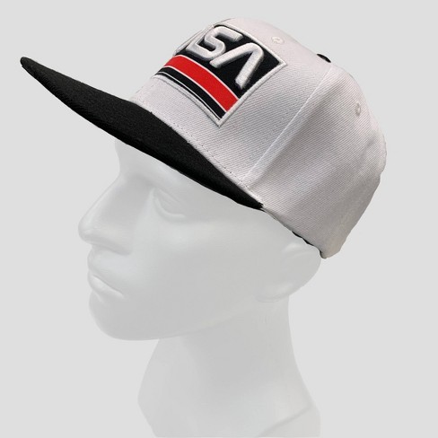 NASA Logo Embroidered Snapback PATCHED Mesh Back Baseball Cap Trucker Hat Blue for sale online 