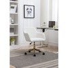 Okak Teddy Office Chair with Golden Metal Base, Swivel Chair with Adjustable Height and Universal Wheel, Desk Chair for Office, Study - 2 of 4