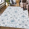 Washable Vintage Paisley Print Rug, Soft Low-Pile Non-Slip Indoor Area Rug, Non-Shedding Retro Distressed Accent Carpet for Living Room, Bedroom - 2 of 4