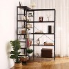 Homhougo 5 Tier Corner Bookshelf, Industrial Bookshelves, L Shape Tall Bookcase with Storage with Heavy Duty Metal Frame - 3 of 4