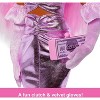 Barbie Deluxe Style 11" Doll #1 in Glossy Pink Barbiecore Dress with Velvet Gloves, Pink Hair - 3 of 4