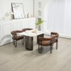MAYEERTY Modern Loveseat - Chenille 2-Seater Sofa with Metal Legs - Living Room/Office (Beige Chenille) - 4 of 4