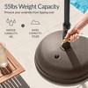 Best Choice Products Fillable Plastic Patio Umbrella Base Stand, Pole Holder w/ Adjustment Knob, Round Dome - 3 of 4