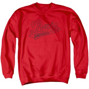 Lewis University Official Distressed Primary Adult Crewneck Sweatshirt - 1 of 4