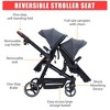 Tandem Stroller w/ Convertible Bassinet - Reversible Infant-to-Toddler Seat w/ XL Storage & Adjustable Canopy, One-Pull Fold - 4 of 4