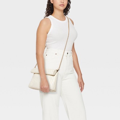 A New Day Woven Fold Over Clutch - A New Day™ Off-White — фото 2