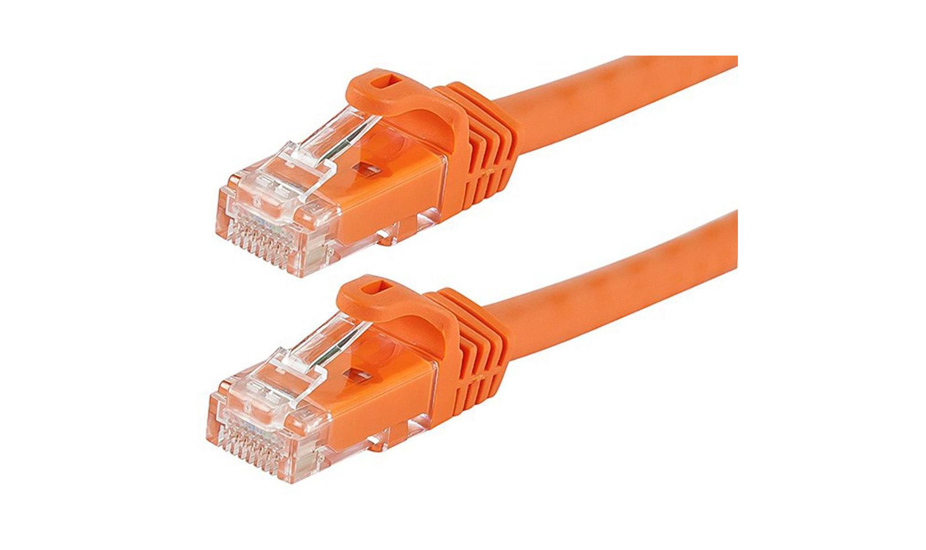 Flexboot Cat6 Ethernet Patch Cable Network RJ45 UTP 24AWG 10ft Orange