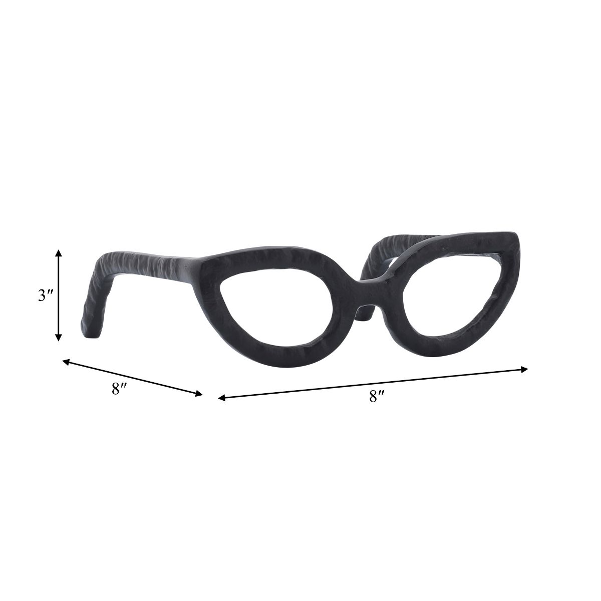 Sagebrook Home Abstract Glasses Aluminum Sculpture Decoration - thumbnail 4