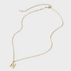 14K Gold Dipped Twisted Bubble Initial Necklace - A New Day™ Gold - 3 of 4