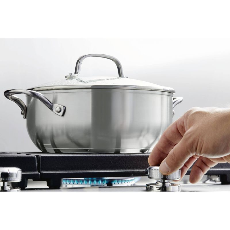 KitchenAid 3-Ply Base Stainless Steel 4qt Casserole with Lid, 4 of 13