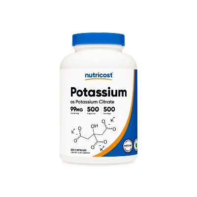 Nutricost Potassium Citrate Capsules (99 MG) (500 Capsules)