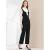 Allegra K Women's High Waist Casual Wide Leg Pants Overalls Jumpsuit - 2 of 4