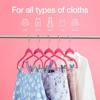 10 Pack Clothes Hangers with Clips in Pink for Skirts, Pants or Dresses - Ultra Thin No Slip - HomeItUsa - 3 of 4