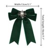 INSPIRE CHIC Women's Imitation Pearl Rhinestone Elegant Velvet Pre-Tied Bow Tie Brooch for Wedding Party - 2 of 4