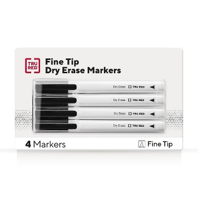 EXPO Low Odor Dry Erase Markers Bullet Tip BlackWhite Barrel Black