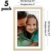 Americanflat 5 Pack of Picture Frames with Mat - Plexiglass Cover - 2 of 4