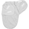 Everyday Kids Newborn Swaddle Blanket – Plush Faux Fur Swaddle Sack with Soft Fleece Lining – 0–3 Month Gray Baby Swaddle - 2 of 4