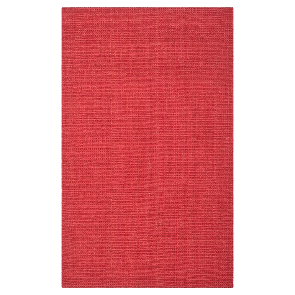 Red Solid Woven Area Rug 4'x6' - Safavieh