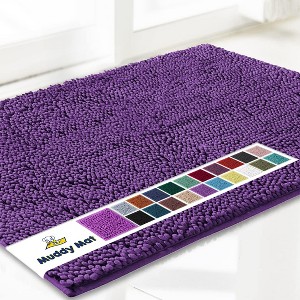 Muddy Mat Highly Absorbent  Soft Chenille Door Mat and Pet Rug Non Slip Thick Washable Area and Bath Mat for Indoor and Outdoor - 1 of 2