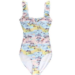 RuffleButts Women's UPF50+ Ruffle One Piece - 1 of 4