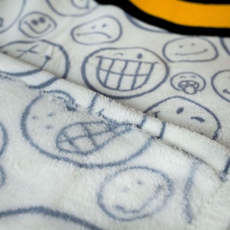 Commonwealth Toys OFFICIAL Smiley World Soft Throw Blanket | Cute Plush Blanket | 50 x 60 Inches, 3 of 7