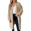 Imily Bela Womens Long Open Front Cardigan Womens Chunky Knit Oversized Sweater - 2 of 4