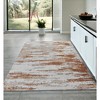 HomeRoots 4' X 6' Gray and Brown Abstract Printed Washable Non Skid Area Rug - 2 of 4