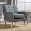 NicBex Mid-Century Small Button-Tufted Accent Chairs for Living Room,Comfy Upholstered Arm Chair Lounge Chair with Solid Wood Legs - 2 of 4
