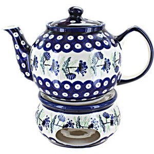 Blue Rose Polish Pottery 596-67 Zaklady Teapot with Warmer - 1 of 1