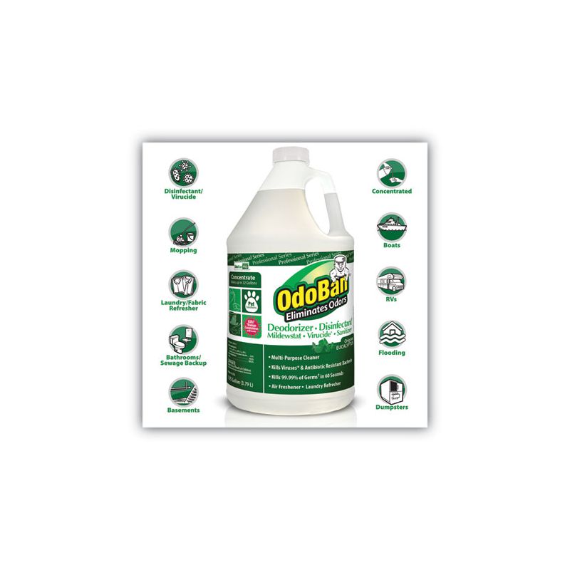 OdoBan Concentrated Odor Eliminator and Disinfectant, Eucalyptus, 1 gal Bottle, 4 of 5