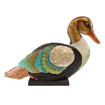 Beachcombers Capiz Sitting Duck Figure Coastal Beach House Decor Decoration